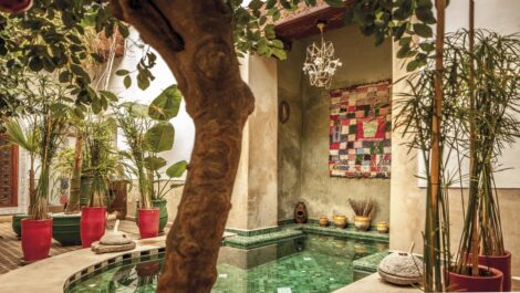 Three hundred and fifty meters on the ground and one of the largest patio in the medina for this exceptional guest house !