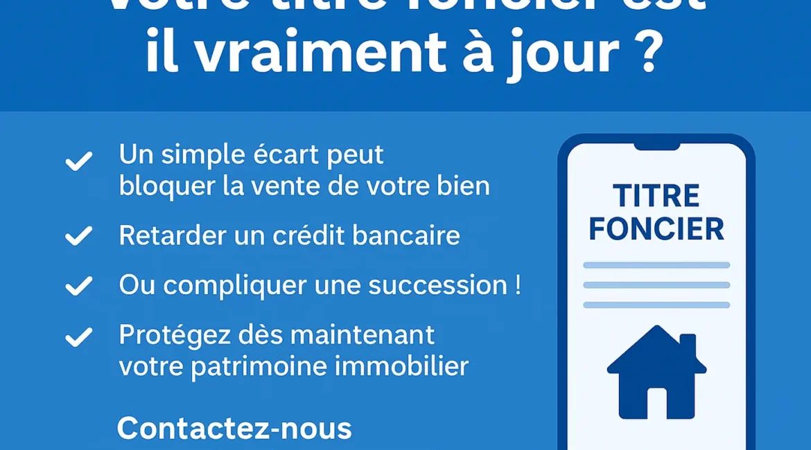 La mise à jour du titre foncier est devenue un enjeu essentiel pour les propriétaires au Maroc.