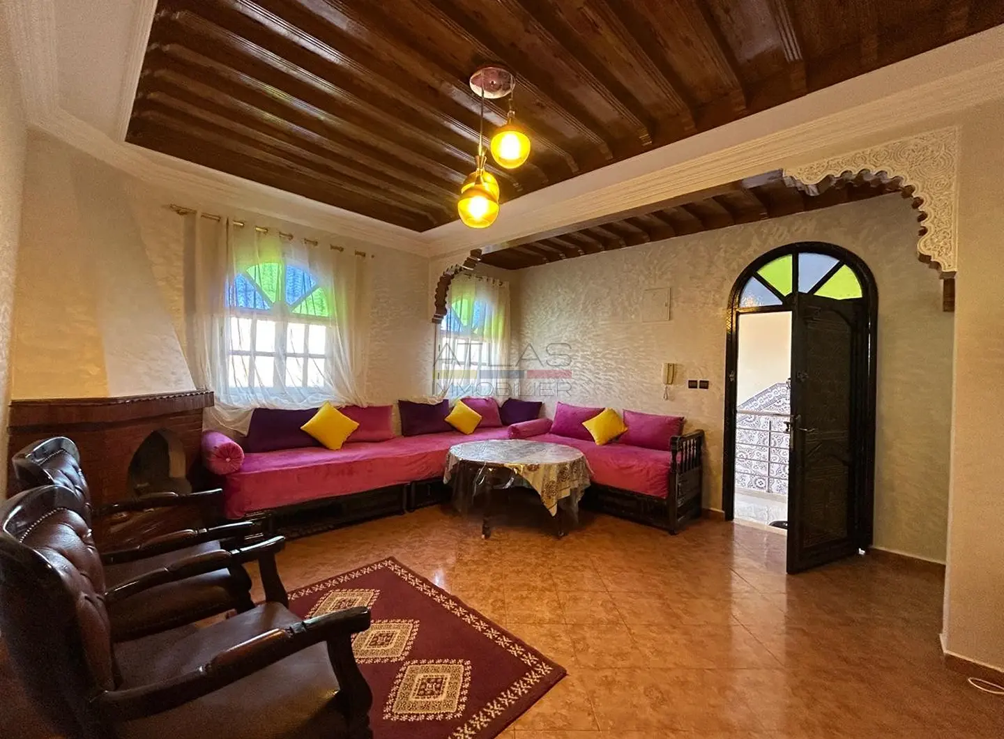 living-room-furnished-apartment-long-term-rental-essaouira-erraounak