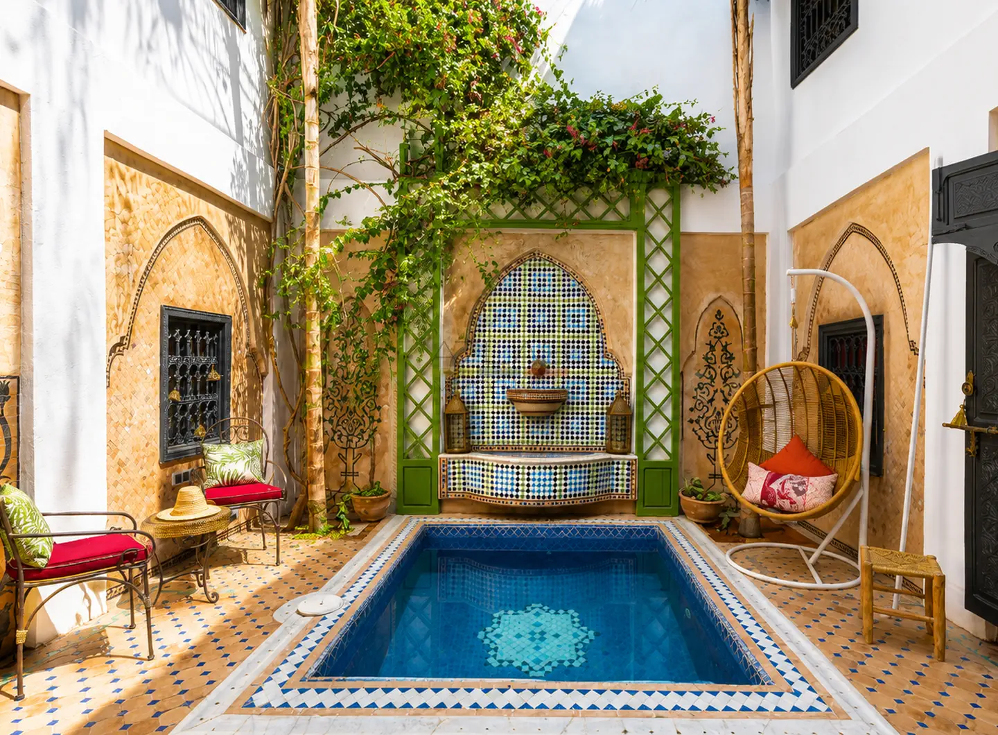 patio-central-riad-authentique-marrakech